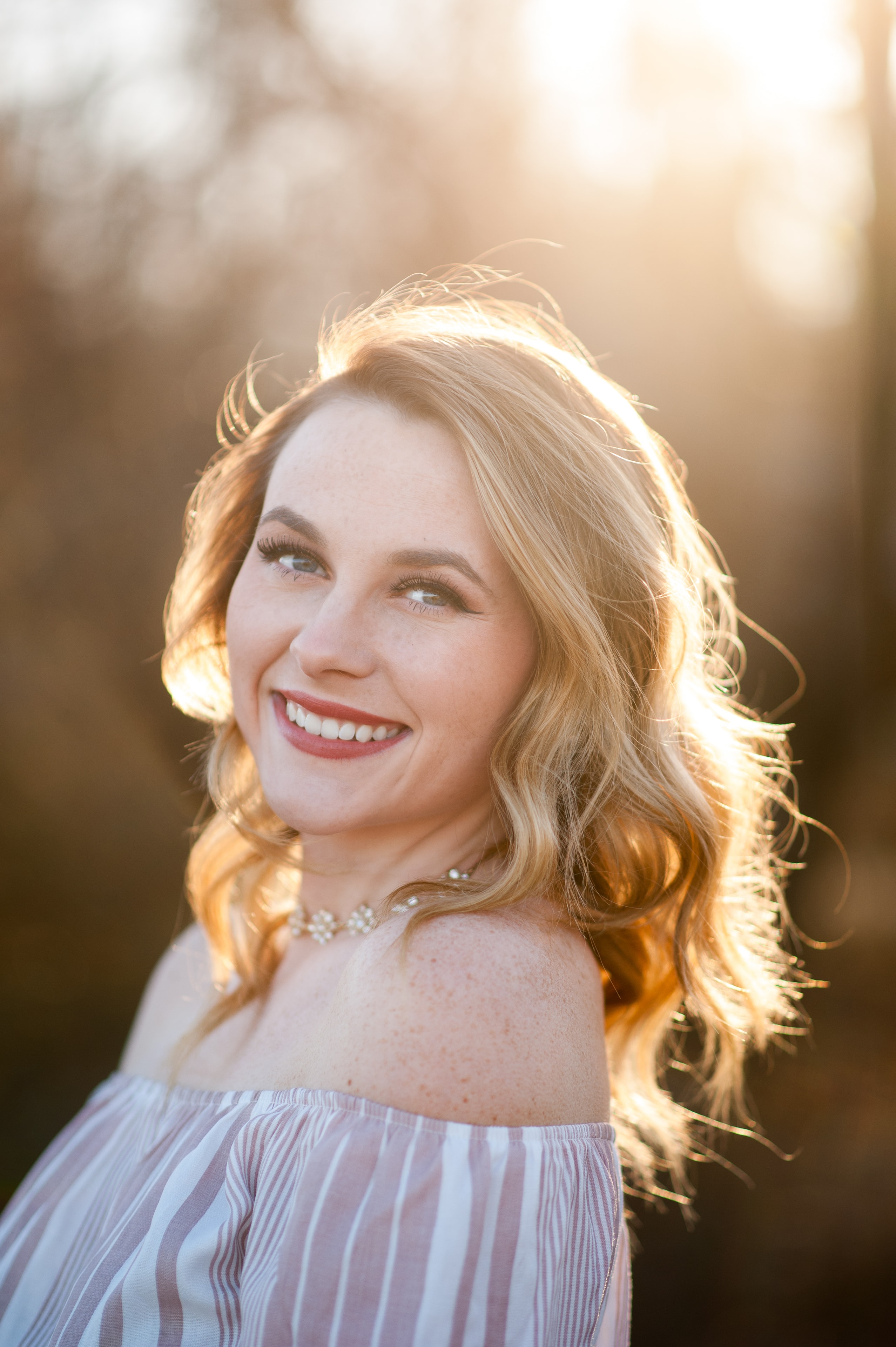 Luxury senior portrait — golden hour glow, Logan Ohio senior photographer
